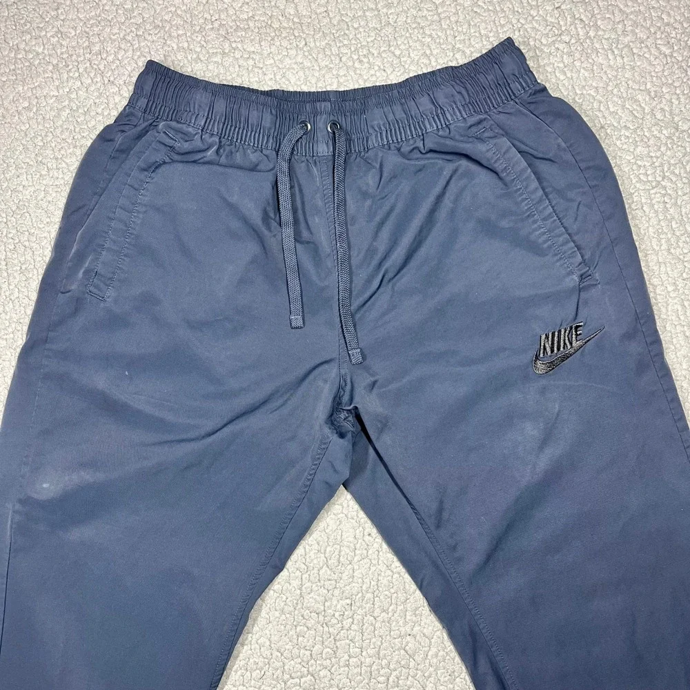 Nike Joggers Mens M Woven Tapered Navy Blue Sportswear 804325-475